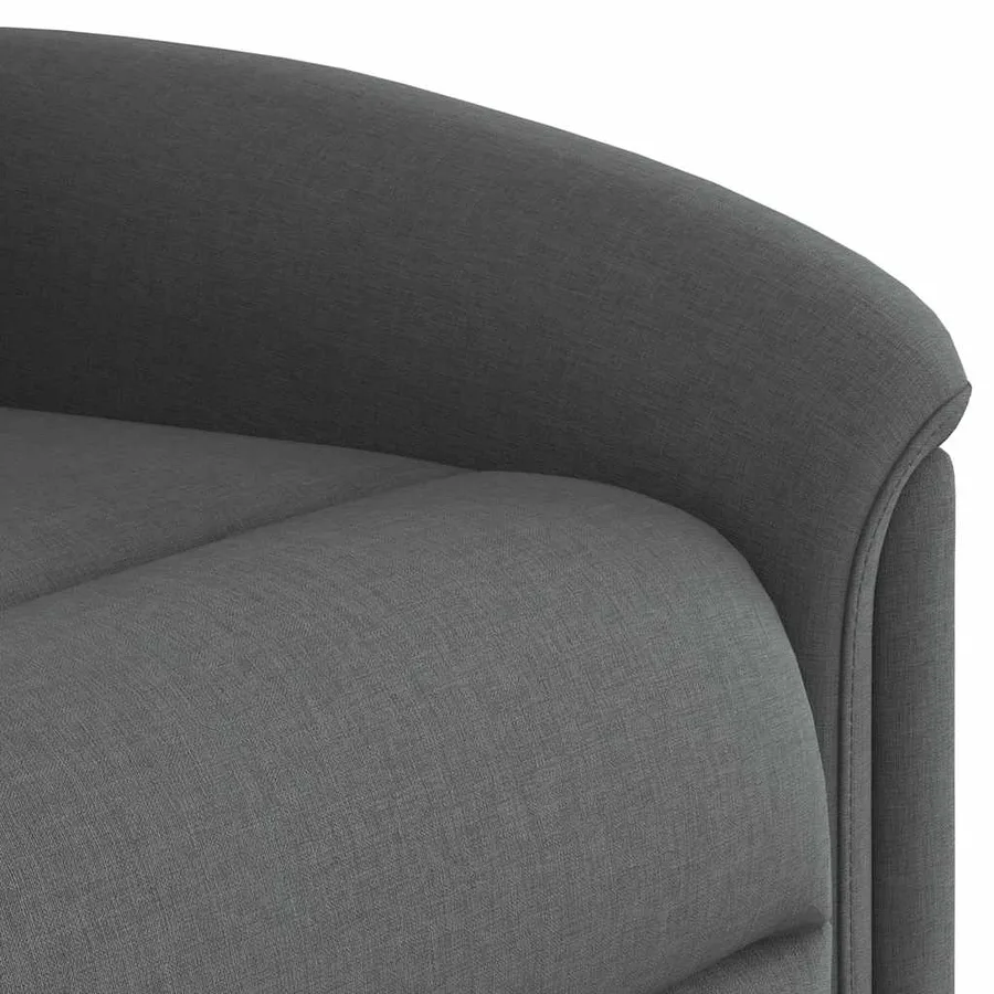 Fauteuil de massage inclinable Gris foncé Tissu - 12