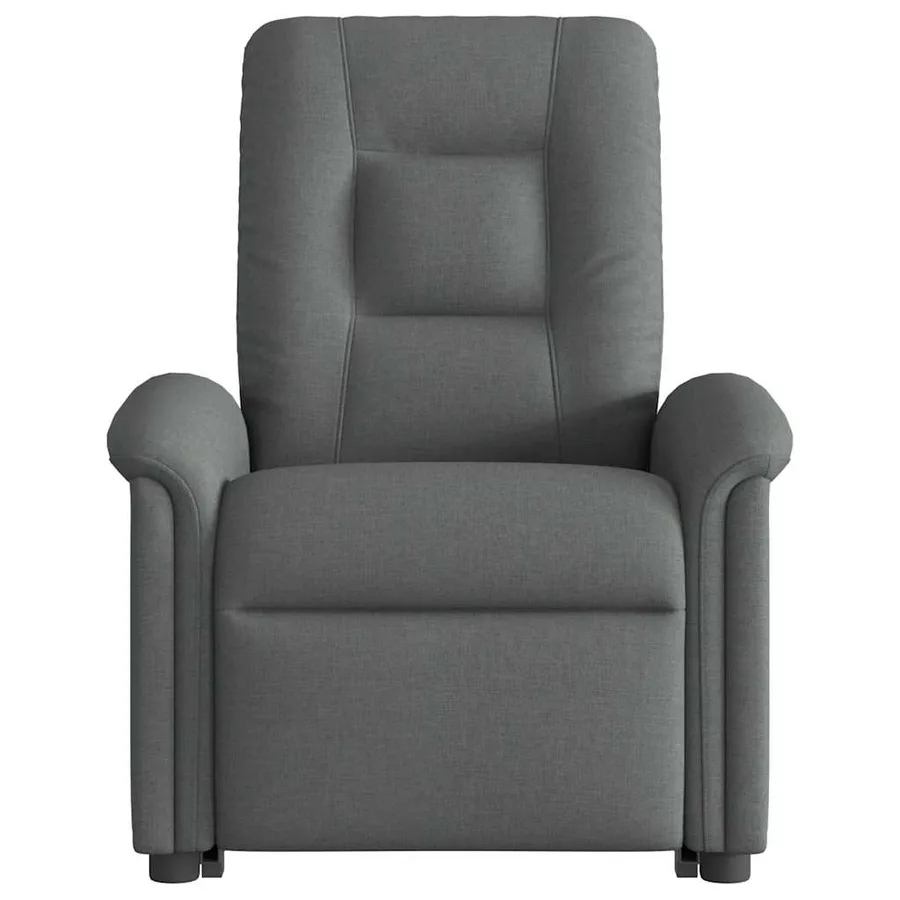 Fauteuil de massage inclinable Gris foncé Tissu - 5