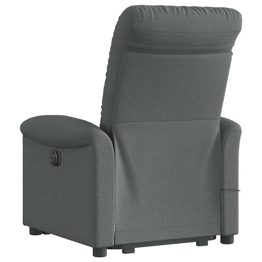 Fauteuil de massage inclinable Gris foncé Tissu - 7