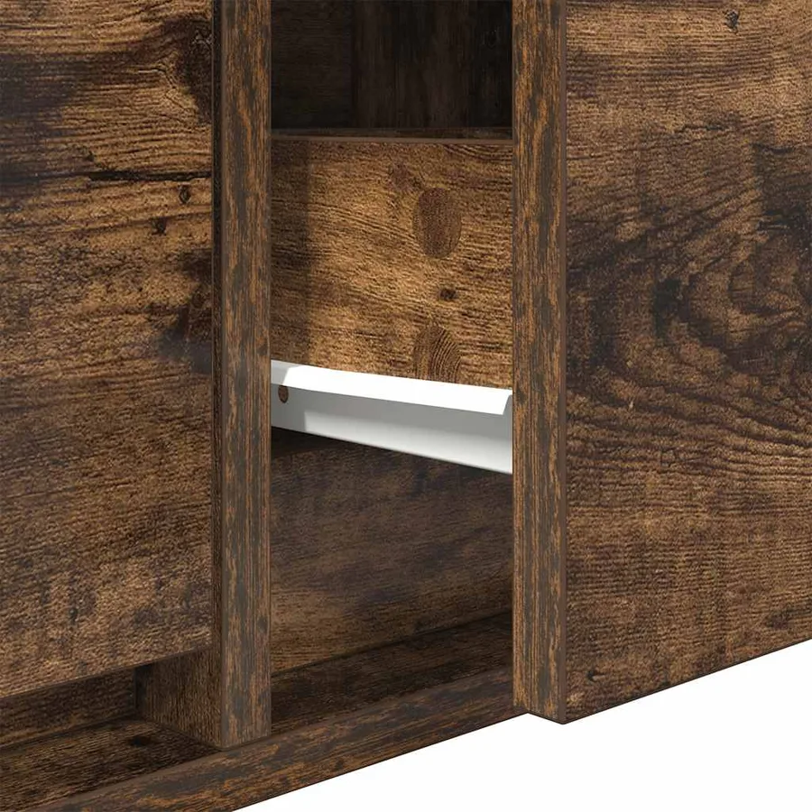 Meubles TV 2 pcs chêne fumé 80x31x25,5 cm bois d'ingénierie - 11