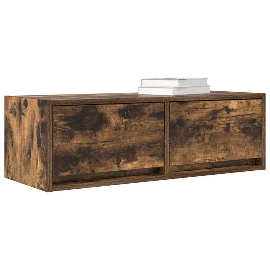 Meubles TV 2 pcs chêne fumé 80x31x25,5 cm bois d'ingénierie - 12