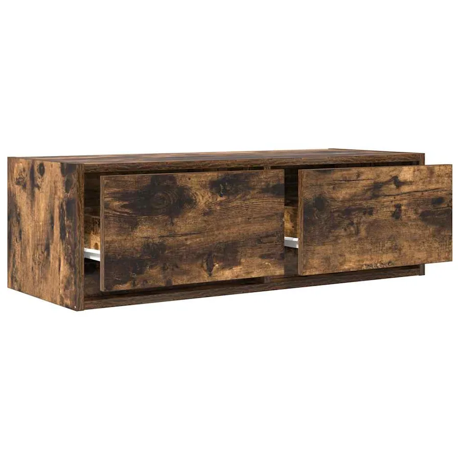 Meubles TV 2 pcs chêne fumé 80x31x25,5 cm bois d'ingénierie - 4