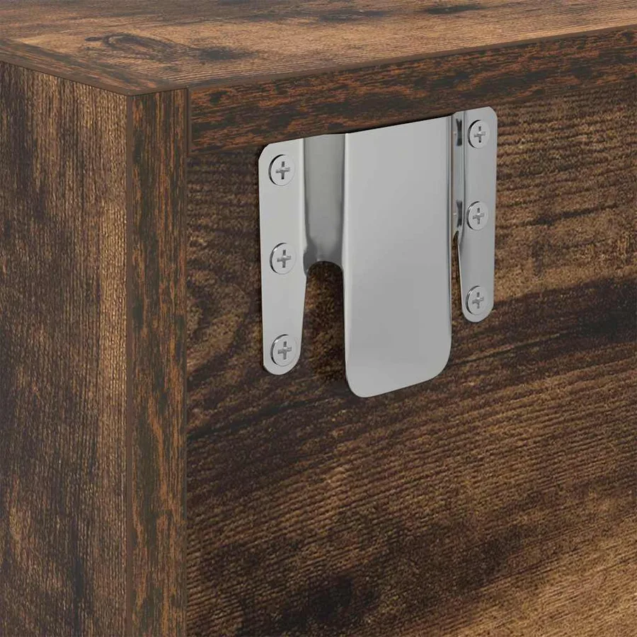 Meubles TV 2 pcs chêne fumé 80x31x25,5 cm bois d'ingénierie - 8