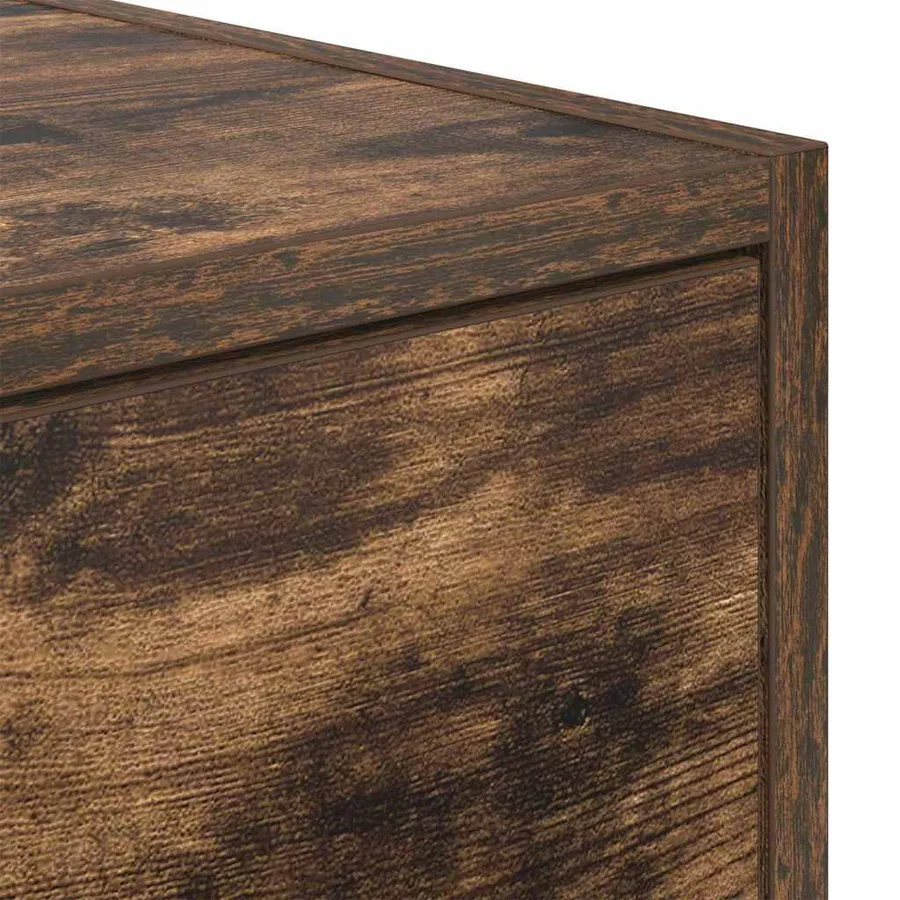 Meubles TV 2 pcs chêne fumé 80x31x25,5 cm bois d'ingénierie - 9