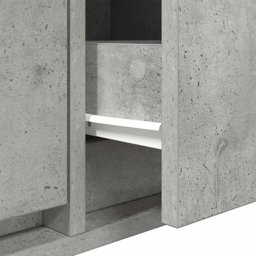 Meubles TV 2 pcs gris béton 80x31x25,5 cm bois d'ingénierie - 11
