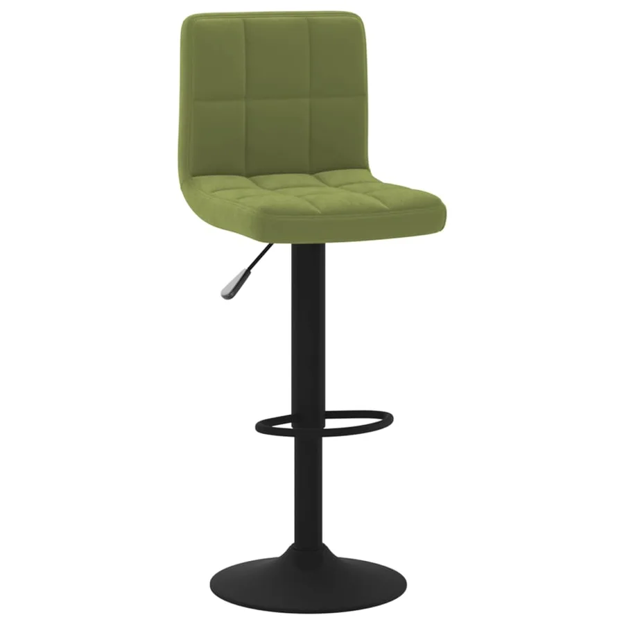 Tabourets de bar lot de 2 vert clair velours - 3