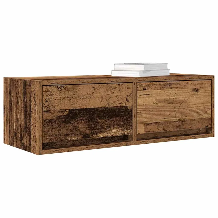 Meuble TV vieux bois 80x31x25,5 cm bois d'ingénierie - 11