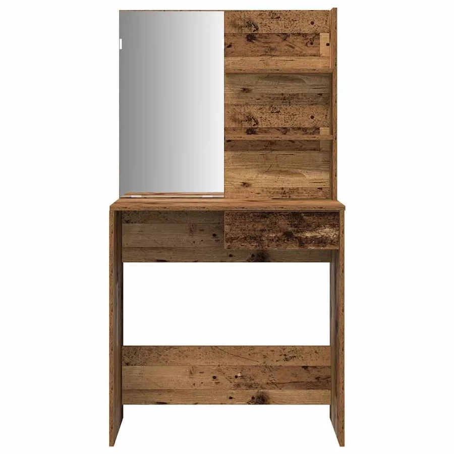 Ensemble de coiffeuse vieux bois bois d'ingénierie - 5