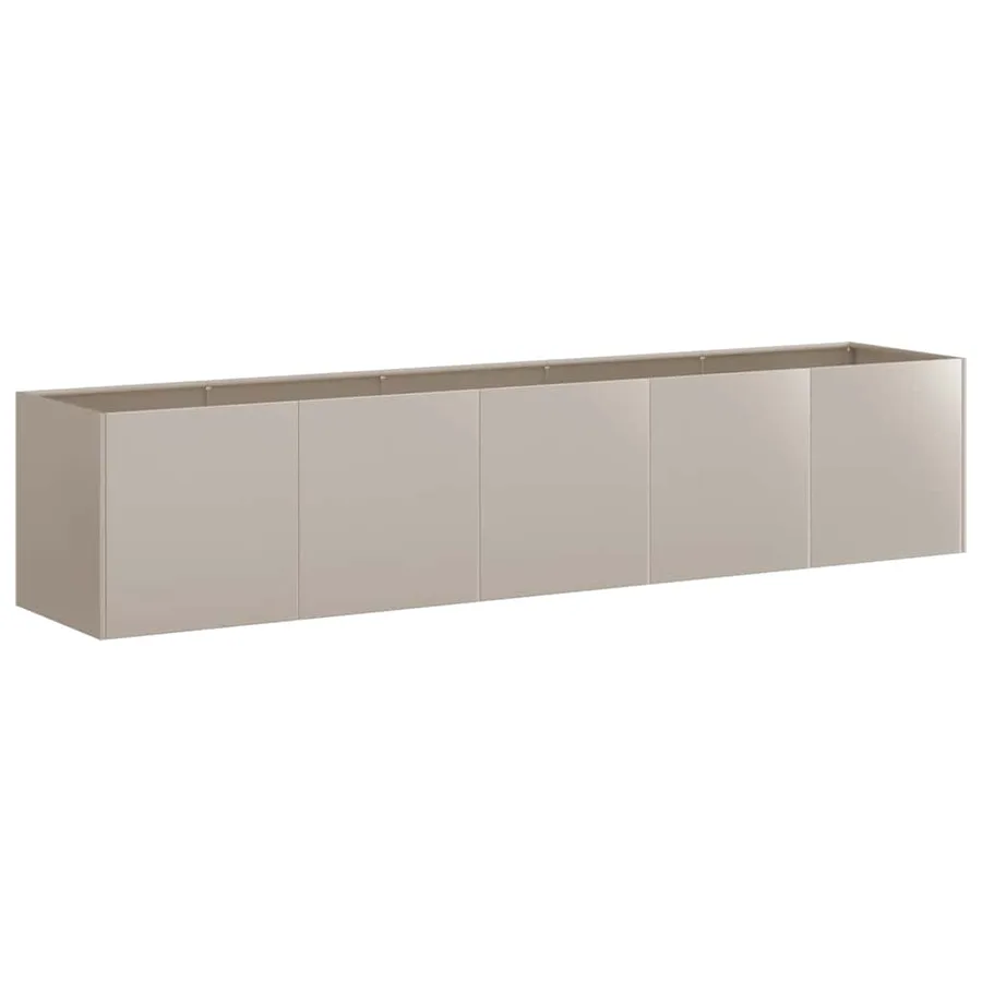 Jardinière rouillé 200x40x40 cm acier inoxydable - 4
