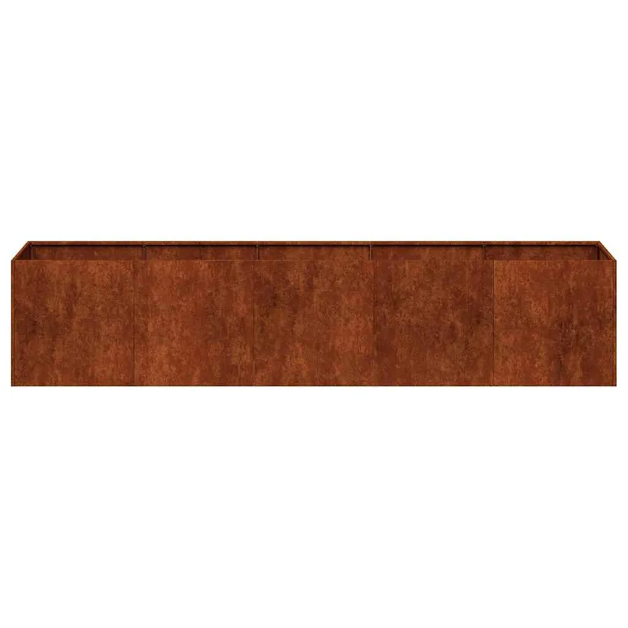 Jardinière rouillé 200x40x40 cm acier inoxydable - 5