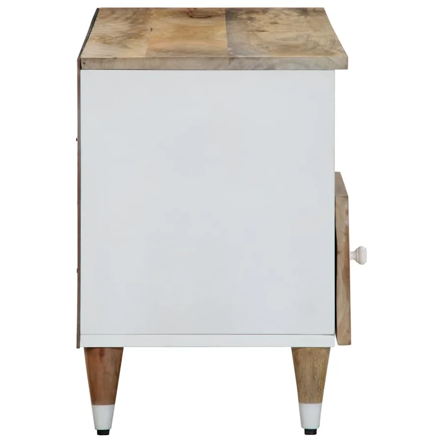 Meuble TV 100x33,5x46 cm bois massif de manguier - 4