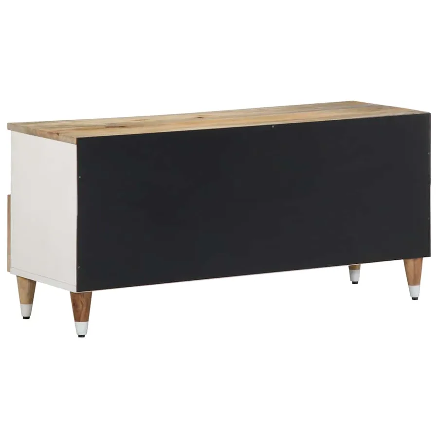 Meuble TV 100x33,5x46 cm bois massif de manguier - 5