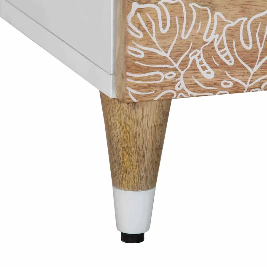 Meuble TV 100x33,5x46 cm bois massif de manguier - 8