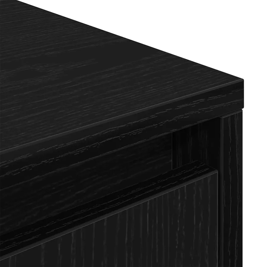 Meuble TV avec lumières LED chêne noir 100x41x50 cm - 10