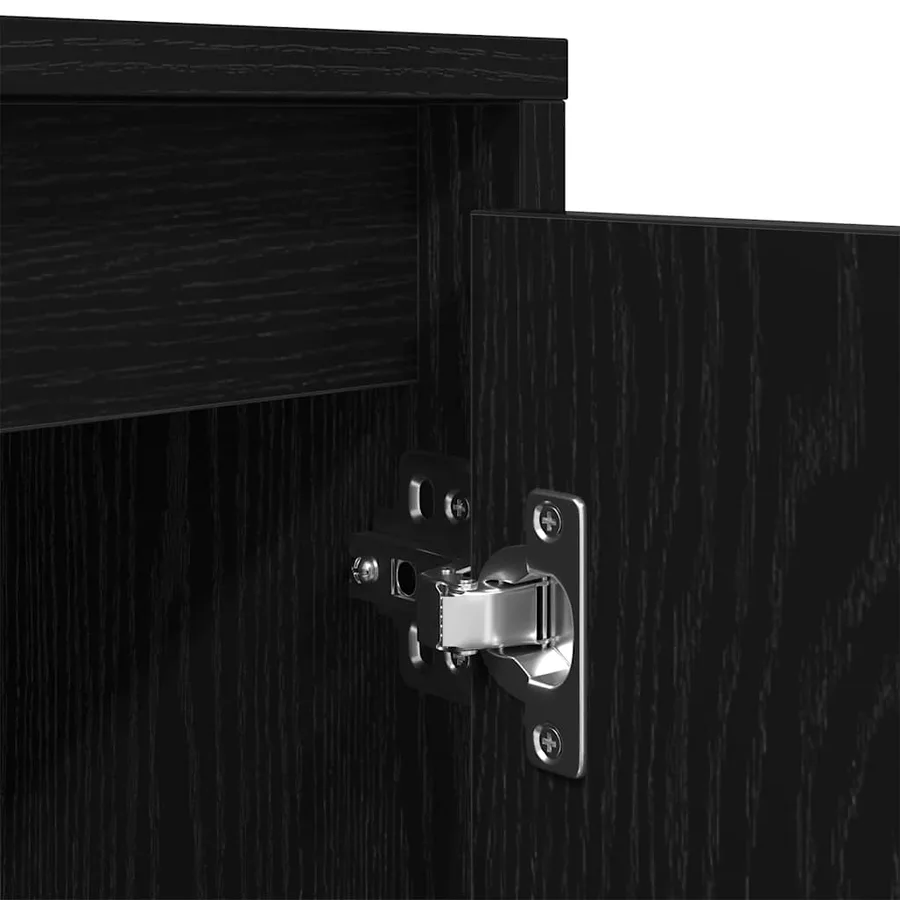 Meuble TV avec lumières LED chêne noir 100x41x50 cm - 11