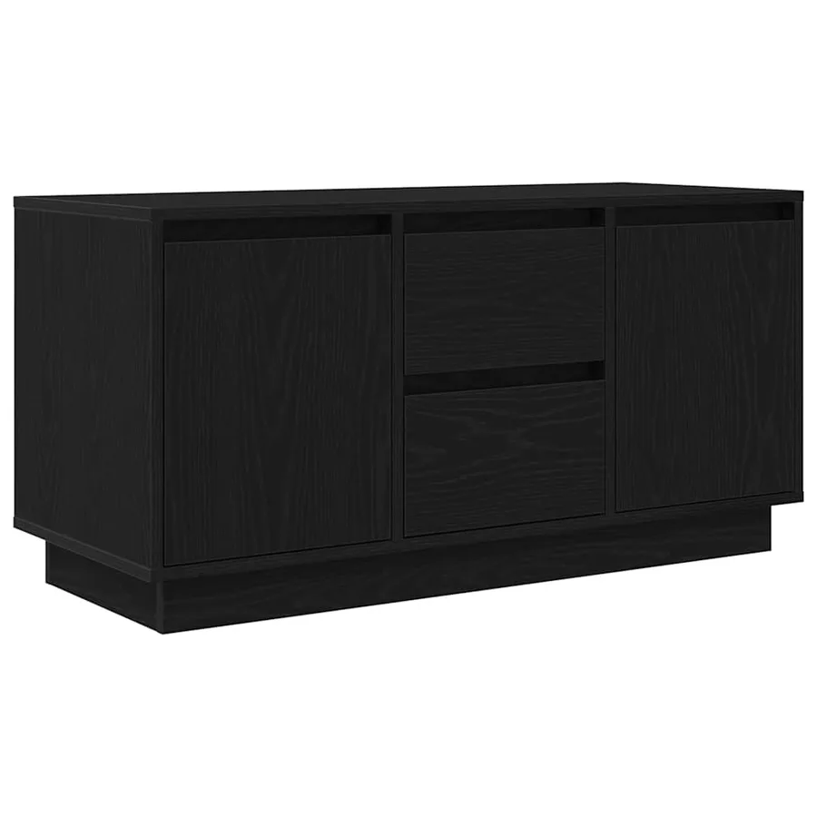 Meuble TV avec lumières LED chêne noir 100x41x50 cm - 3
