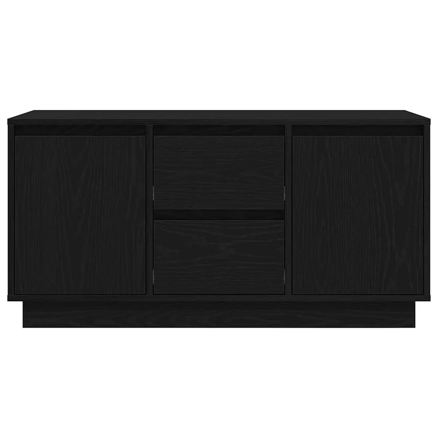 Meuble TV avec lumières LED chêne noir 100x41x50 cm - 7