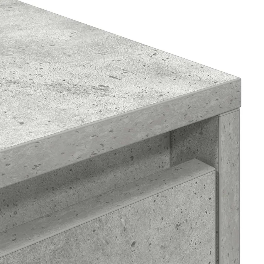 Meuble TV avec lumières LED gris béton 100x41x50 cm - 10
