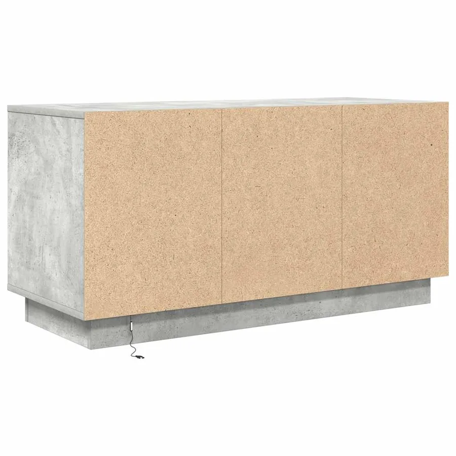 Meuble TV avec lumières LED gris béton 100x41x50 cm - 9