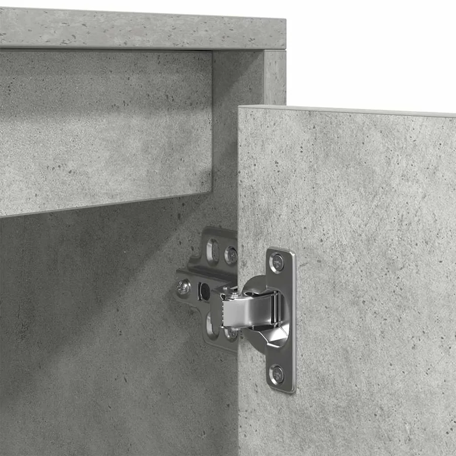 Meuble TV gris béton 188,5x41x50 cm bois d'ingénierie - 10