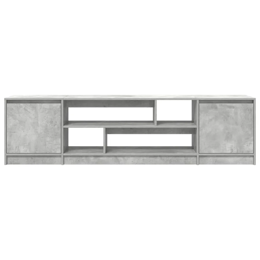 Meuble TV gris béton 188,5x41x50 cm bois d'ingénierie - 6