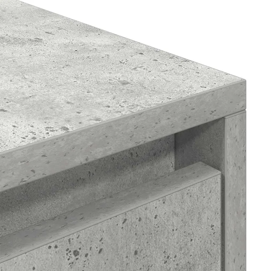 Meuble TV gris béton 188,5x41x50 cm bois d'ingénierie - 9