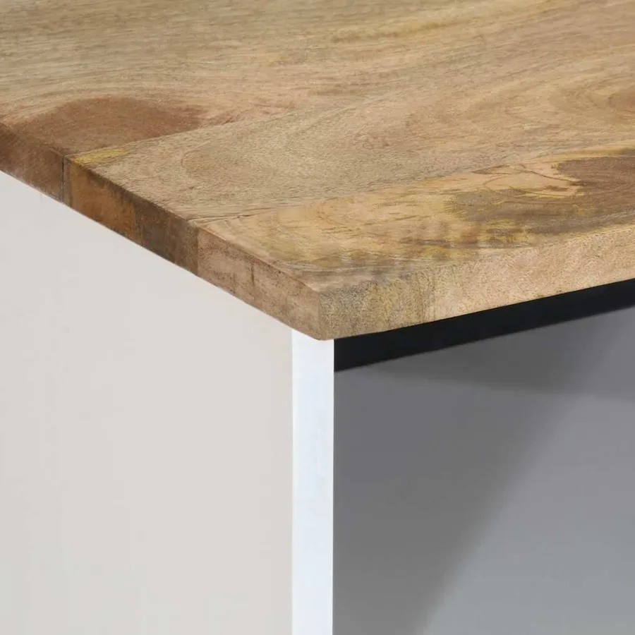 Meuble TV 100x33,5x46 cm bois massif de manguier - 6