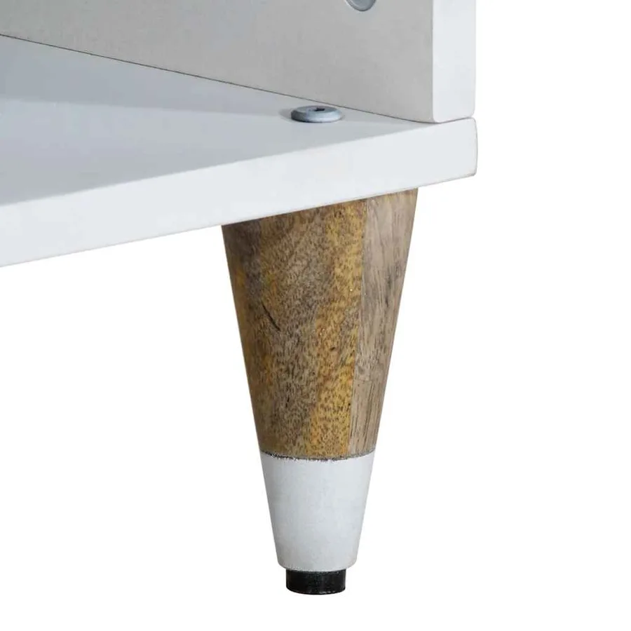 Meuble TV 100x33,5x46 cm bois massif de manguier - 8