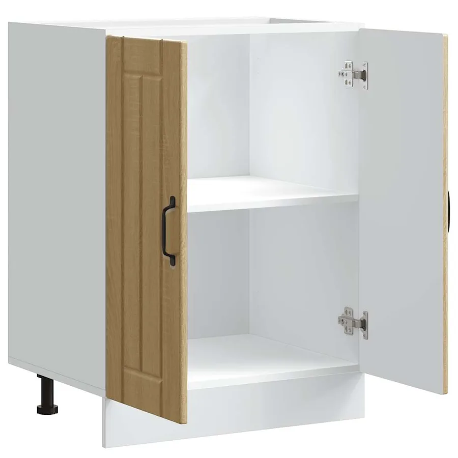 Meuble de base de lavabo Lucca chêne sonoma bois d'ingénierie - 5
