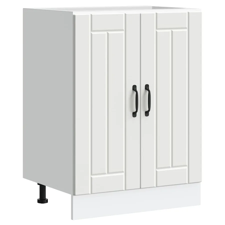 Meuble de base de lavabo Lucca blanc bois d'ingénierie