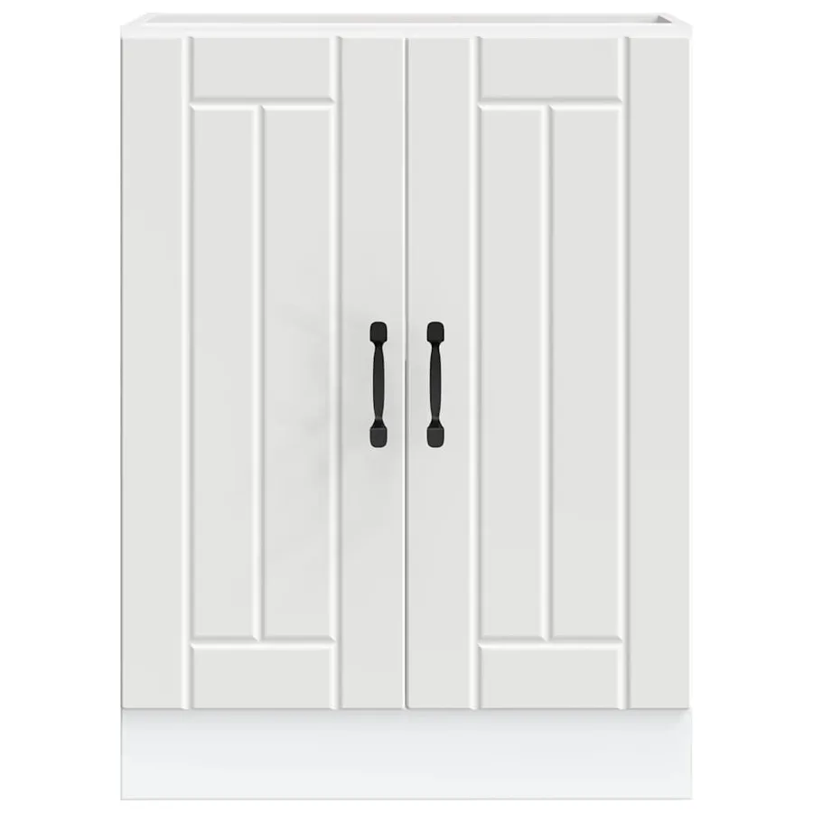Meuble de base de lavabo Lucca blanc bois d'ingénierie - 4
