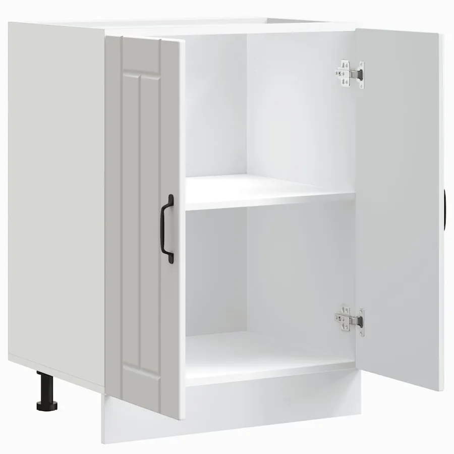 Meuble de base de lavabo Lucca blanc bois d'ingénierie - 5