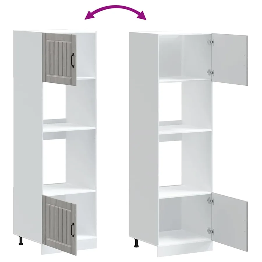Armoires de four 2 pcs Kalmar sonoma gris bois d'ingénierie - 8