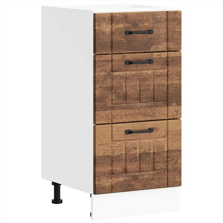 Armoire de cuisine Lucca vieux bois bois ingénierie - 2