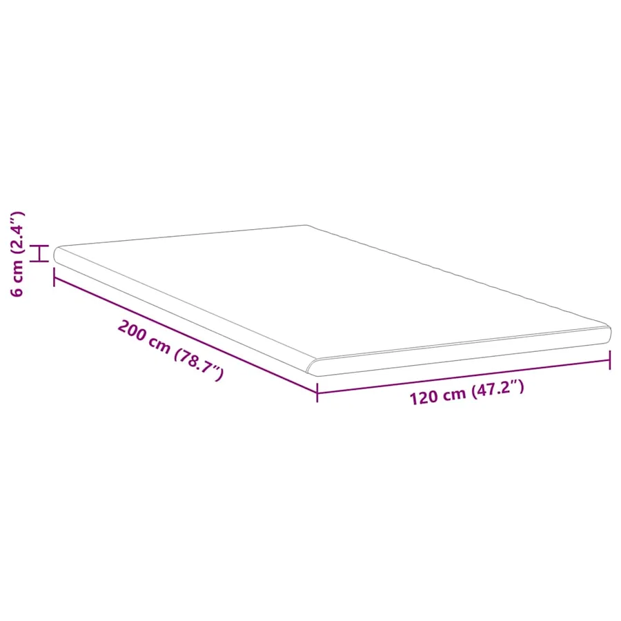 Surmatelas Blanc et vert 120 x 200 cm Tissu Jacquard - 11