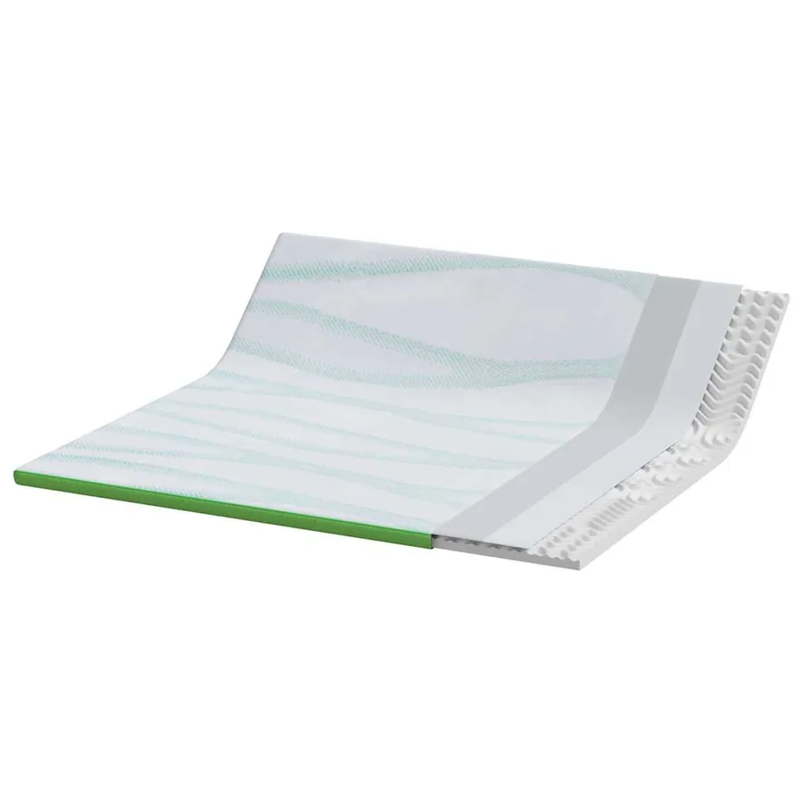 Surmatelas Blanc et vert 200 x 200 cm Tissu Jacquard - 4
