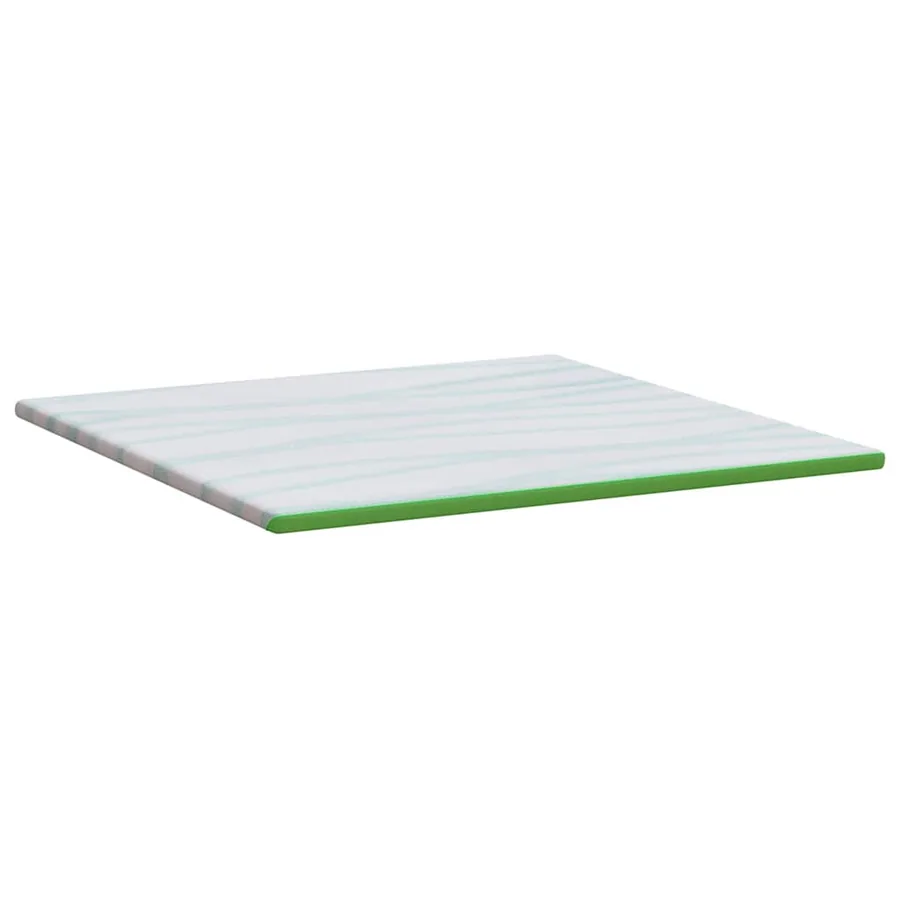 Surmatelas Blanc et vert 200 x 200 cm Tissu Jacquard - 6