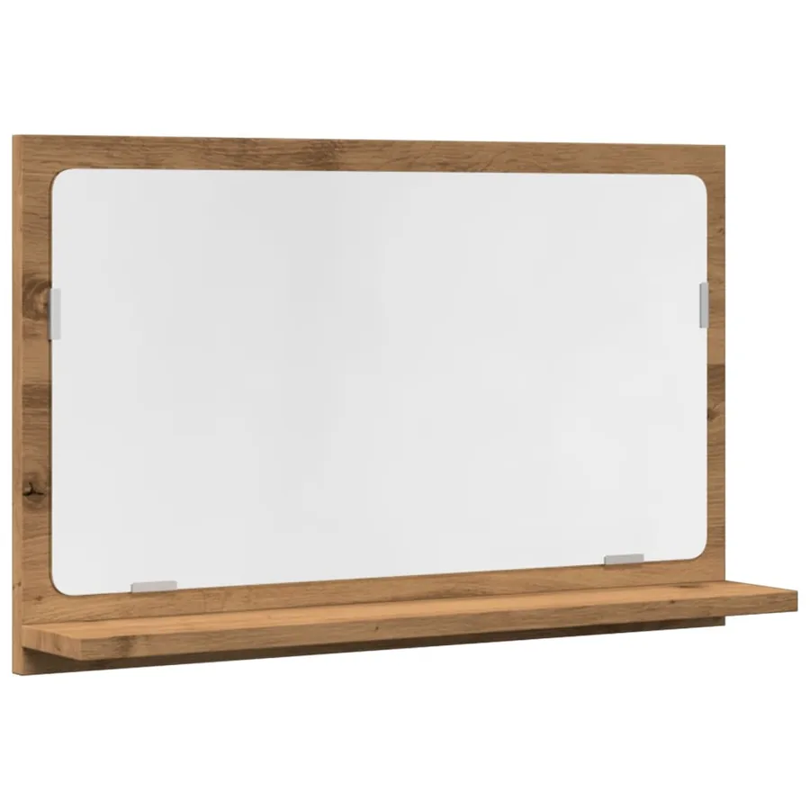 Armoire à miroir de salle de bain chêne artisanal 60x11x37 cm - 2