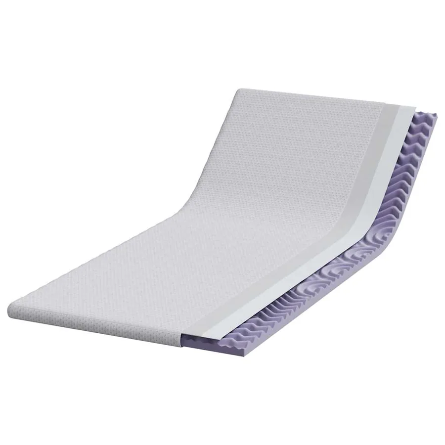 Surmatelas Blanc 120 x 200 cm Tissu Jacquard - 3