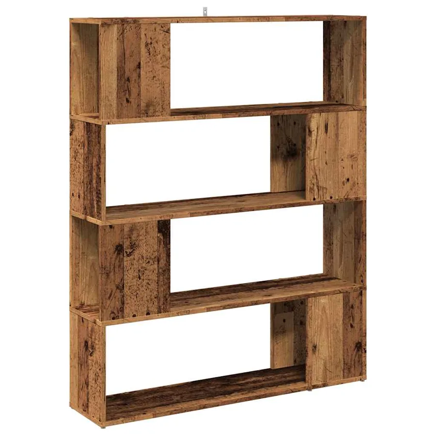 Bibliothèque/Séparateur de pièce vieux bois 100x24x124,5 cm - 2
