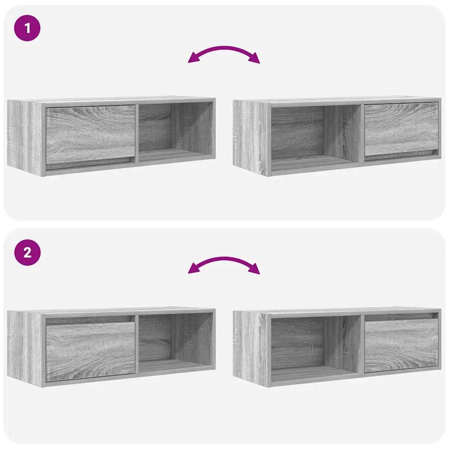 Meubles TV 2 pcs sonoma gris 80x31x25,5 cm bois d'ingénierie - 10