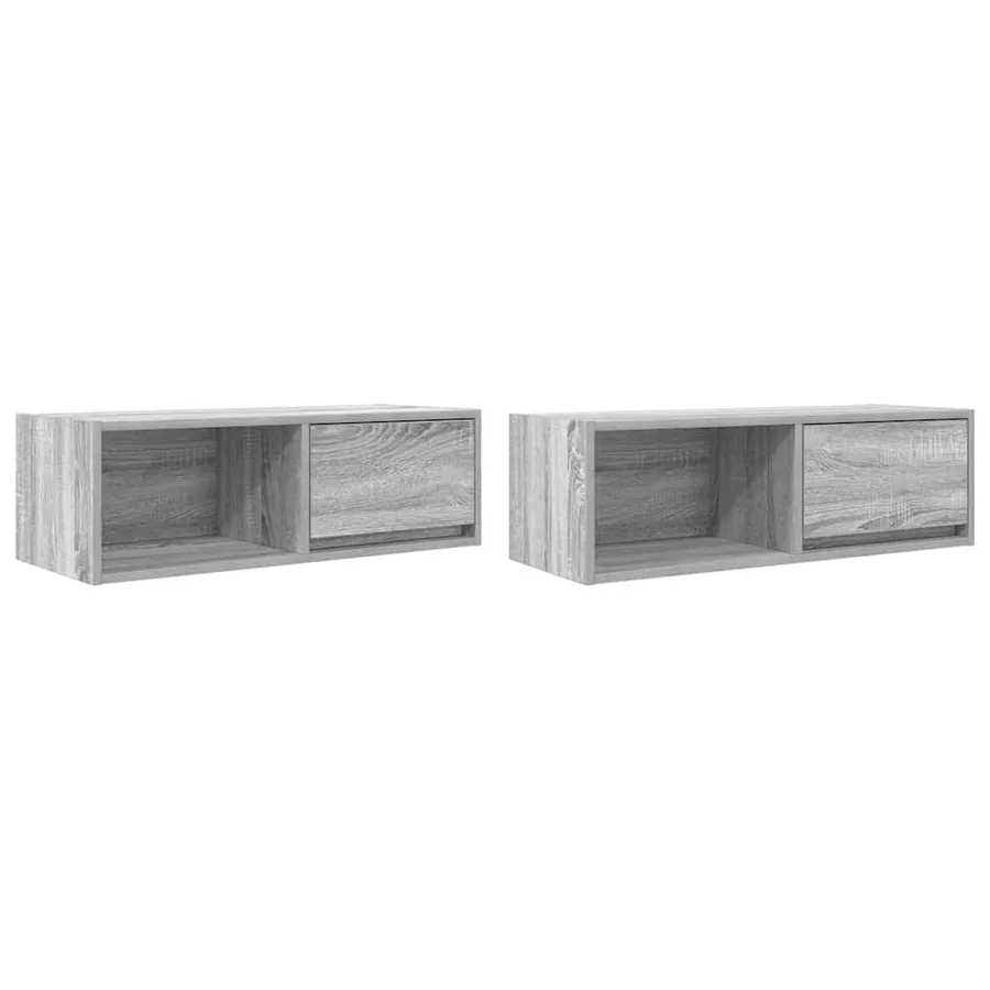 Meubles TV 2 pcs sonoma gris 80x31x25,5 cm bois d'ingénierie - 2