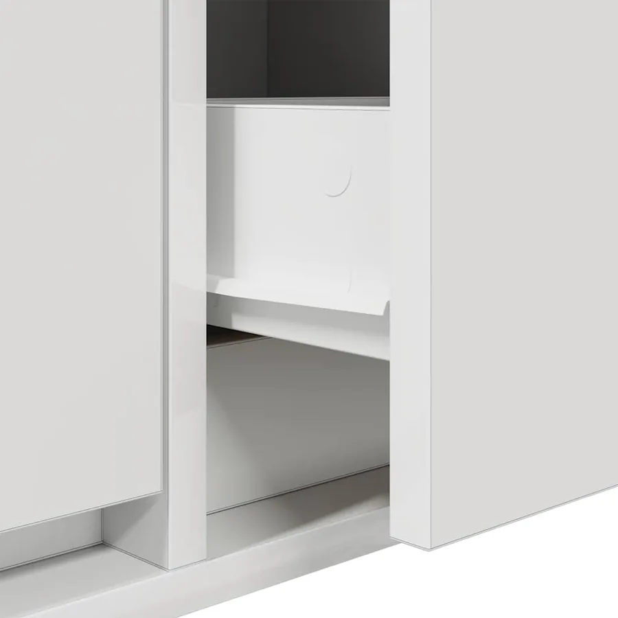 Meuble TV blanc 60x31x25,5 cm bois d'ingénierie - 8