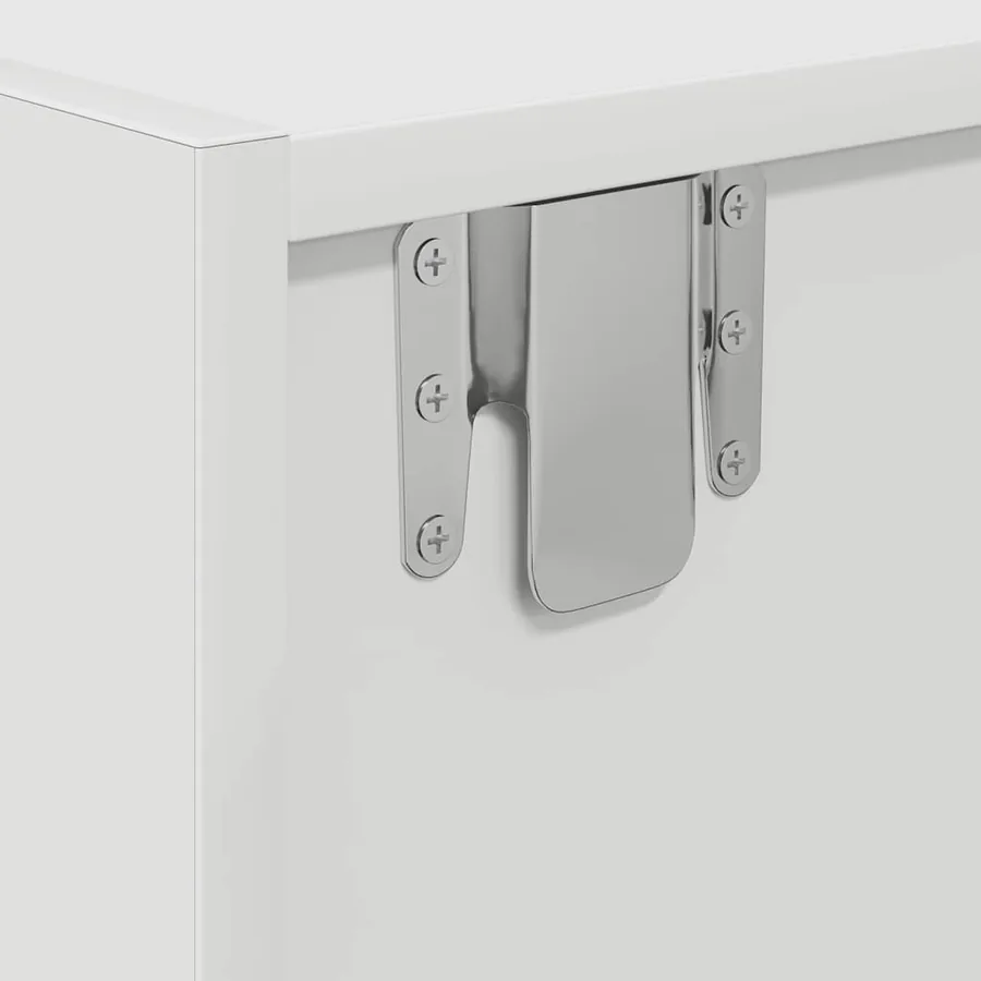 Meuble TV blanc 60x31x25,5 cm bois d'ingénierie - 9