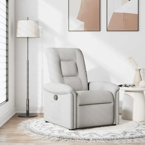 Fauteuil inclinable gris nuage tissu