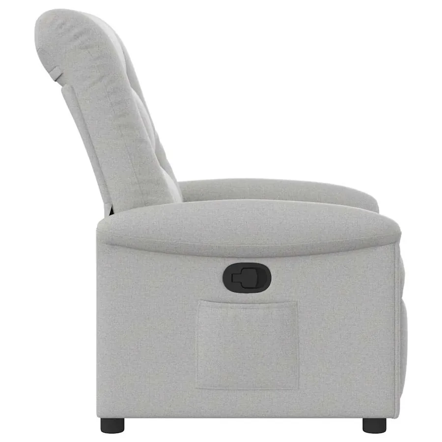 Fauteuil inclinable gris nuage tissu - 4