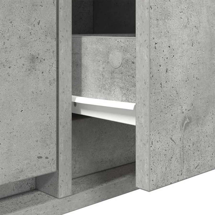 Meuble TV Gris béton 100 x 31 x 25,5 cm Bois d'ingénierie - 11