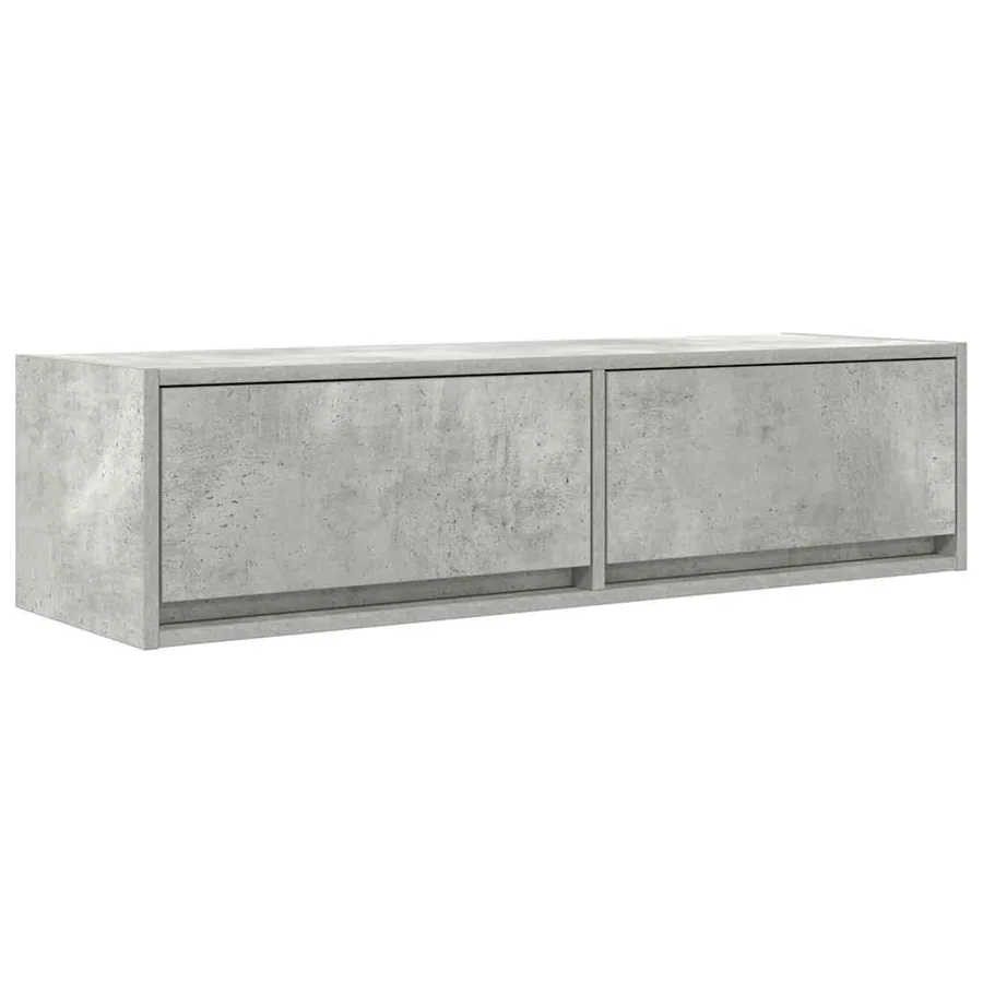Meuble TV Gris béton 100 x 31 x 25,5 cm Bois d'ingénierie - 2