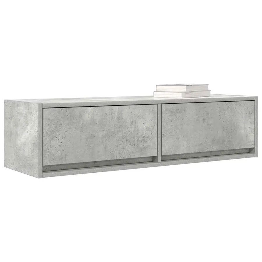 Meuble TV Gris béton 100 x 31 x 25,5 cm Bois d'ingénierie - 3