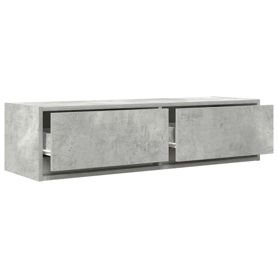Meuble TV Gris béton 100 x 31 x 25,5 cm Bois d'ingénierie - 5